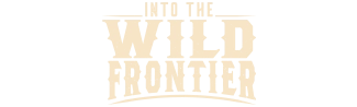 Into the Wild Frontier logo - featuring the show's title in bold off-white text