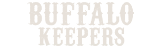 Buffalo Keepers Logo - in a faded gold color laying on a white background
