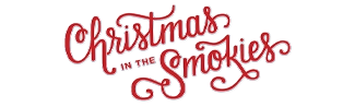 Christmas in the Smokies Logo - styled in red on a white background