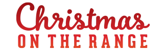 Christmas on the Range Logo - styled in red on a white backdrop